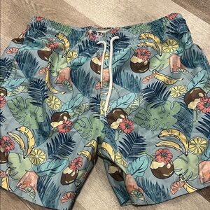 Tropical Paradise Men's Swim Trunks